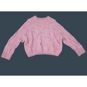 GB Womens Pink Cable Knit Sweater Medium